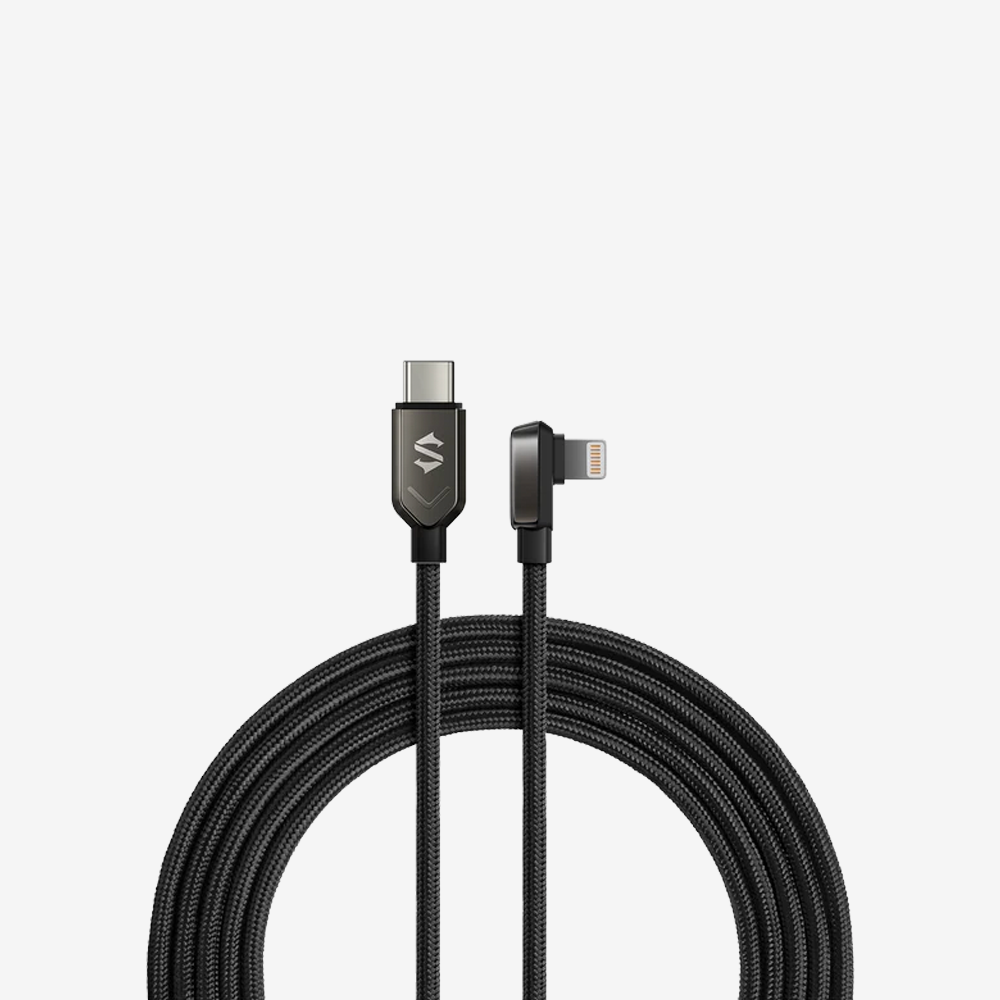 Right-angle Lightning to USB-C Cable