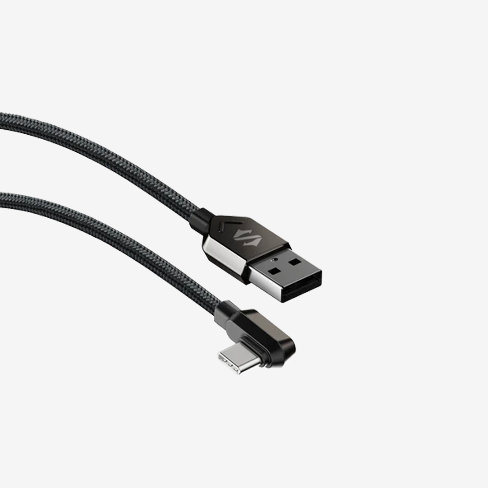 Right-angle USB-A to USB-C Cable